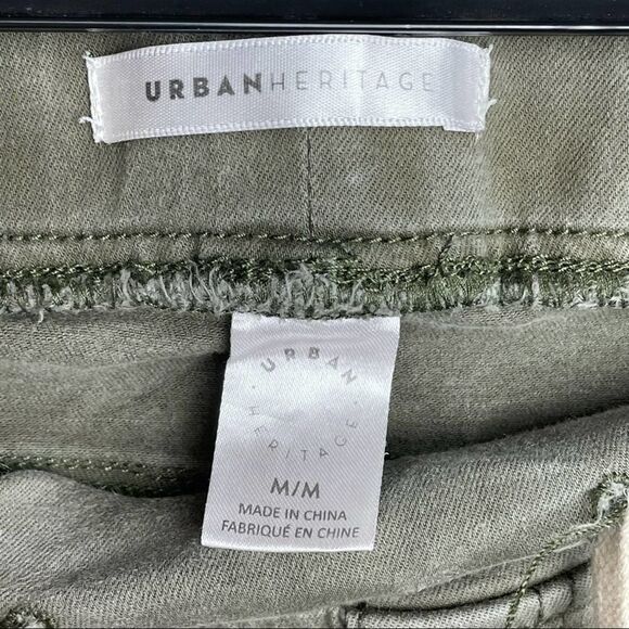 Urban Heritage Solid Green Distressed Skinny Jeggings Spandex Cotton Blend M - Picture 6 of 14